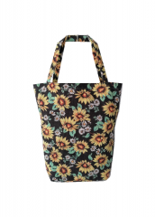 Full print with background color Promotional natural cotton carry tote shoulder shopping bag