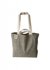 Geometric pattern printingPromotional natural cotton linen carry tote shoulder shopping bag