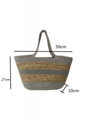 New Arrival fashion trendy popular beach bag vintage straw Cotton rope weaving shoulder bag