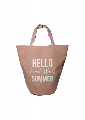 fashion popular summer time cotton beach bag offset print shoulder bag