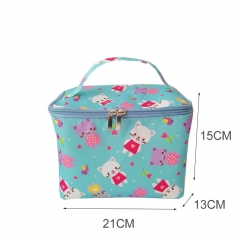 New fashion portable cotton fabric lunch bag thermal picnic cooler bag