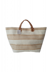 Natural women popular beach bag vintage straw paper shoulder bag with High quality thickened PU handle