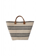 Natural women popular beach bag vintage straw paper shoulder bag with High quality thickened PU handle