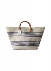 Natural women popular beach bag vintage straw paper shoulder bag with High quality thickened PU handle