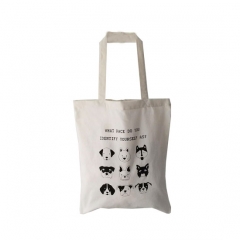 Promotional custom packaging eco friendly reusable white natural shopper canvas cotton tote bag with logos