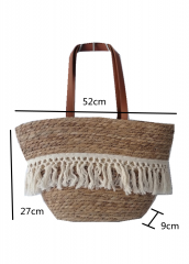 Portable straw bag Picnic Basket ins wind summer vacation woven bag large capacity straw paper beach bag