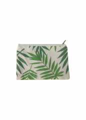 New Look The leaf series Custom Cotton Bags Wholesale Portable Print Logo Cotton Canvas Small custom zip make up cotton pouch bag/Cosmetic Bag Makeup Bag With lining change purse