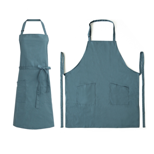 Wholesale Custom Logo Plain Black Cotton Polyester Waterproof Chef Cafe BBQ Food Cooking Cleaning Bib Aprons Kitchen Apron