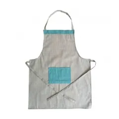 Custom high quality customized cotton fabric aprons with logo for sale
