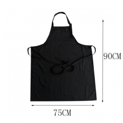 custom logo printed black promotion cotton canvas kitchen cooking chef aprons