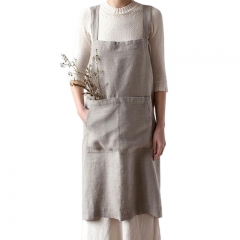 Hot sale Simple Style low price Multifunctional Pocket cotton linen apron