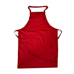 Customized Women 2 Pockets Advertising Cotton String Washable Bib Apron For Kitchen Cooking Cleaning