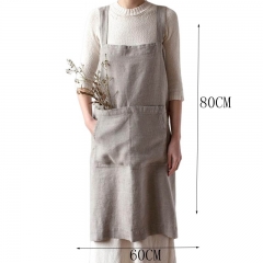 Hot sale Simple Style low price Multifunctional Pocket cotton linen apron