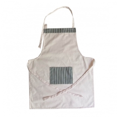 Custom high quality customized cotton fabric aprons with logo for sale