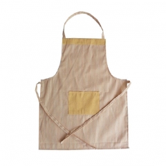 Promotion Striped cotton canvas kitchen cooking chef aprons with one pockets