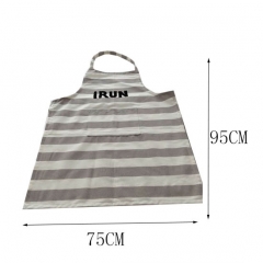 Wholesale Custom Logo Striped Cotton Polyester Waterproof Chef Cafe BBQ Food Cooking Cleaning Bib Aprons Kitchen Apron