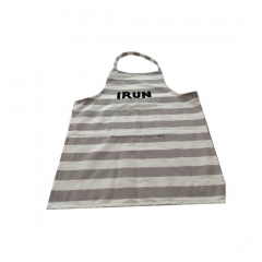 Wholesale Custom Logo Striped Cotton Polyester Waterproof Chef Cafe BBQ Food Cooking Cleaning Bib Aprons Kitchen Apron