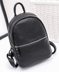 black leisure pu backpack women satchel bag girls school backpack