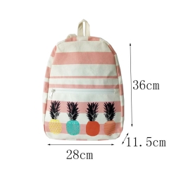 Factory wholesale promotional spot ladies backpack custom logo silk printed cotton canvas bag