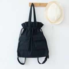 New cotton canvas bag women shoulder backpack fashion backpack