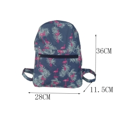 Best Polyester Waterproof animal Custom Backpacks Printed LOGO Cute Girl Lady School Kid Flamingo Backpack