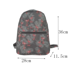 Custom Backpacks Printed LOGO Cute Girl Lady School Kid Flamingo Backpack