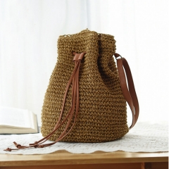 Girls backpack bag straw crochet crochet raffia bag