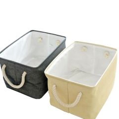 Wholesale Long Shape Thick Cotton Rope Eva Lining Clothing Foldable Storage Box