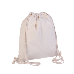 Hot sale many colors eco friendly durable drawstring canvas cotton backpack carrying bag