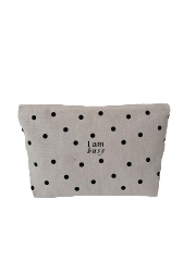 New Look Custom Cotton Bags Wholesale Portable Print Logo Cotton Canvas Small custom zip make up cotton pouch bag/Cosmetic Bag Makeup Bag With lining change purse