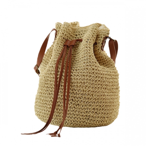 Girls backpack bag straw crochet crochet raffia bag