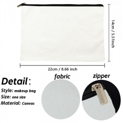 Letter Print Wholesale Portable Print Logo Cotton Canvas Small custom zip make up cotton pouch bag/Cosmetic Bag Makeup Bag With lining change purse