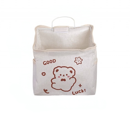 Cotton Waterproof Laundry Basket with Durable Handle