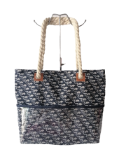 mesh bag combined cotton Promotional natural cotton carry tote shoulder shopping bag