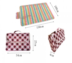 Fashionable designer full color printing pattern cotton Beach blanket with high quality rope handle