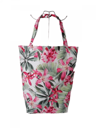 Full print with background color Promotional natural cotton carry tote shoulder shopping bag