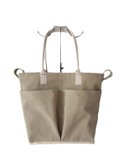 Letter pattern Promotional natural cotton linen carry tote shoulder shopping bag