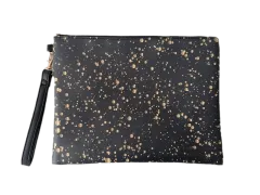 Customized Design Black Color Digital Printing Small Purse Bags, Fashion PU Leather Bags
