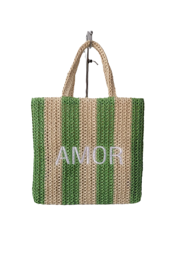 Colorful Strap Customized Embroidery Logo Durable Fashion Paper Straw Bags , Beach Tote bags