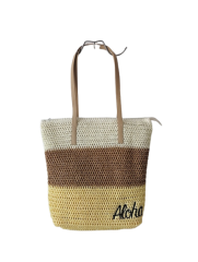 women popular beach bag vintage straw shoulder bag