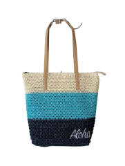 women popular beach bag vintage straw shoulder bag