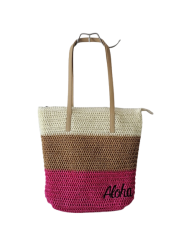 women popular beach bag vintage straw shoulder bag