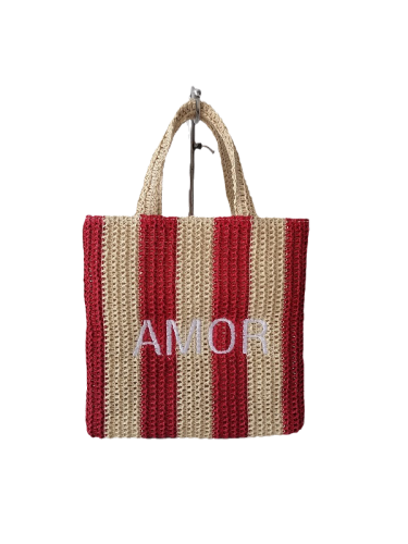 Small Cute Customized Embroidery Logo Durable Fashion Paper Straw Bags , Beach Tote bags