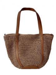 Natural weaving beach paper straw bags , beach tote bags with summer vacation