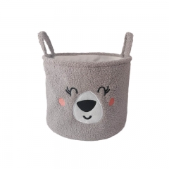 Teddy fur baby toy laundry container clothes storage baskets hampers