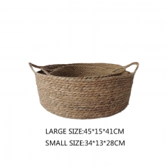 Storage basket weaving basket sorting straw cosmetics