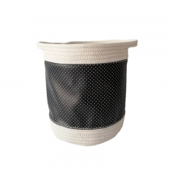 Cotton rope baskets Sustainable Folding Stocked Woven Laundry Basket