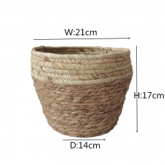 Environmental Durable Seagrass Woven Storage Round Basket