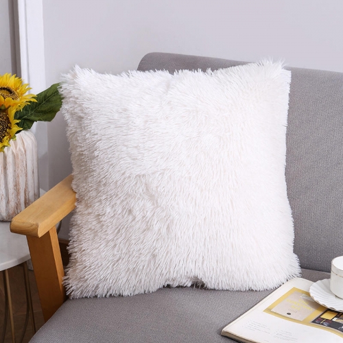 Soft Faux Fur Plush Decorative Throw Pillow Covers Cute Cushion