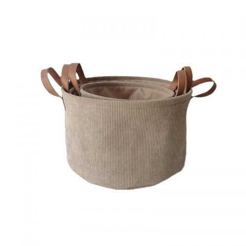 Decorative fashion foldable Laundry canvas storage Basket